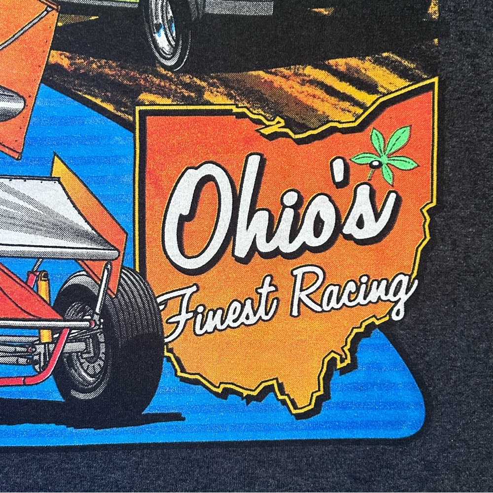 Vintage Attica Raceway Park Ohio Racing Graphic T Shirt Fruit of the Loom M - Picture 3 of 6